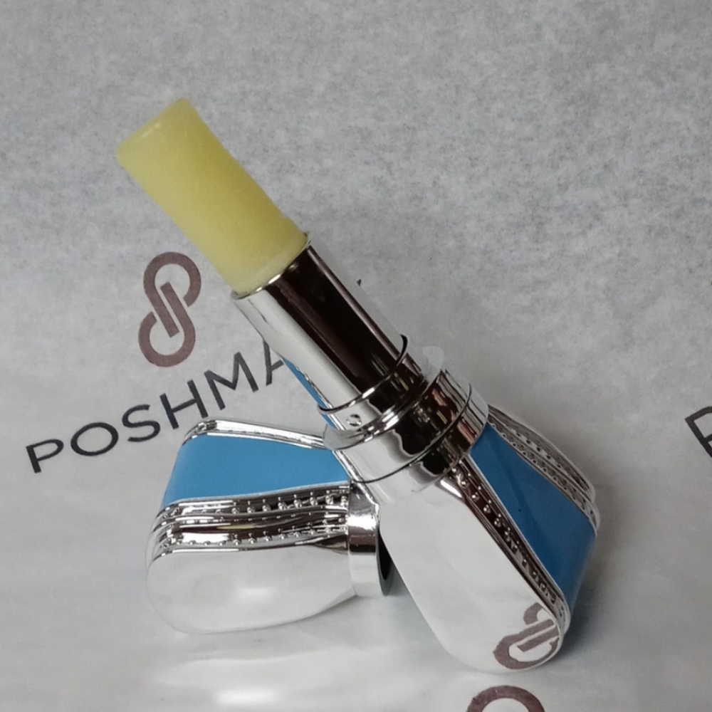 Handcrafted Mint Flavor Lip Balm Cute Bow Case Blue Sliver - Picture 2 of 7